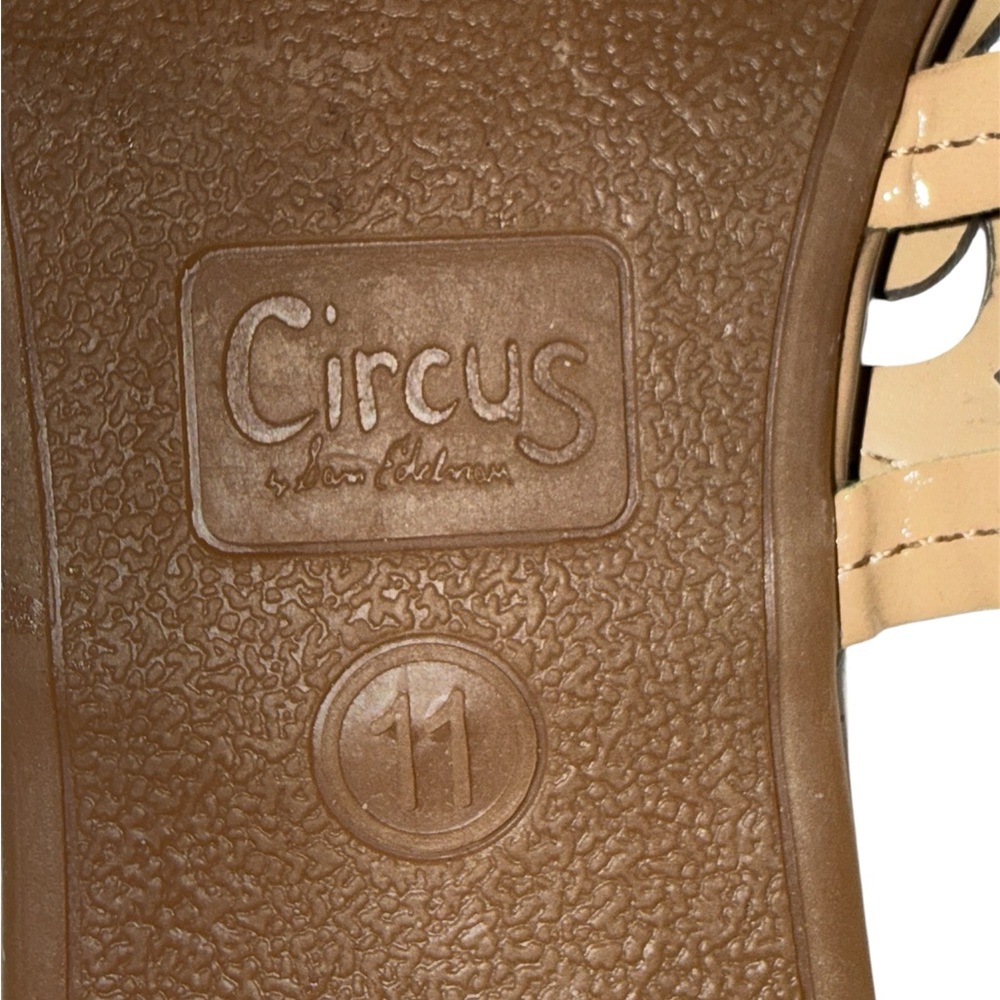 Women’s- Sz 11- NWOT- Sam Edelman Tan Laser-Cut Leather Slide Sandals - Picture 3 of 3